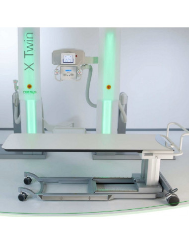 Table cardiologie carbone CT140 Q hauteur fixe - charge max 250 kg batterie 24v + station recharge