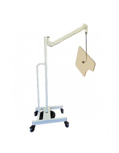 Anti x mobile suspension with anatomic screen 76x61 cm Pb 0.50 Mounted on wheel stand with brakes