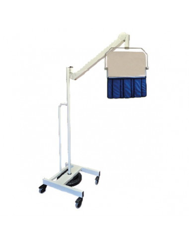 Anti x mobile suspension / screen with fringes 76x61cm Pb0.5 Mounted on wheel stand with brakes