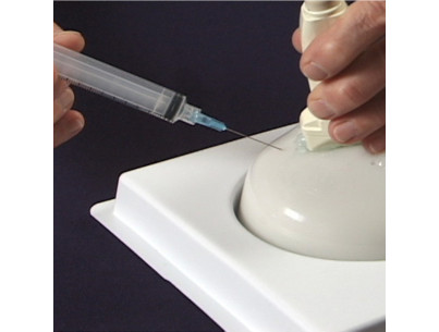 Breast phantom for puncture under ultrasound 600cc dimensions LxWxH 15cm x 12cm x 7cm