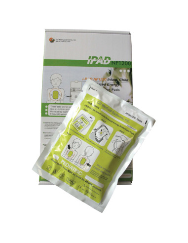 Electrodes pair for child ( 8 years old &  25kg) for defibrillators DEFIB1000 and 140DEF100