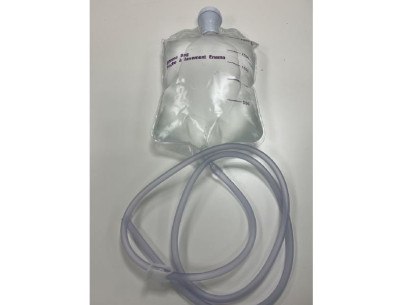Poche à lavement enema avec clamp et large bouchon vissé D50mm capacité 2,5l / unitaire