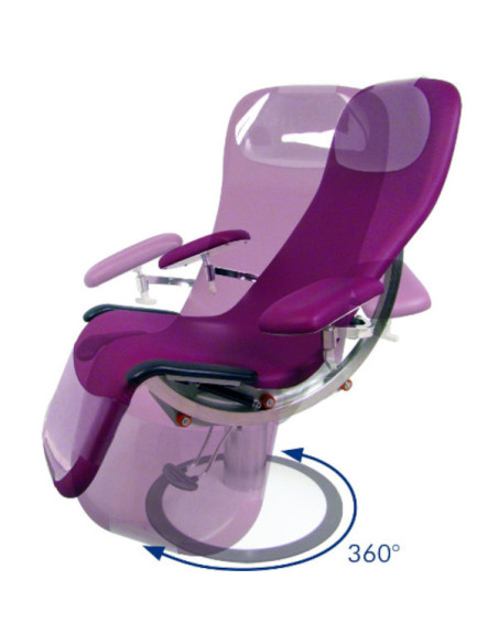 Fauteuil de soins DENEO hauteur fixe 50cm sans rotation charge max 200 kg /base circulaire