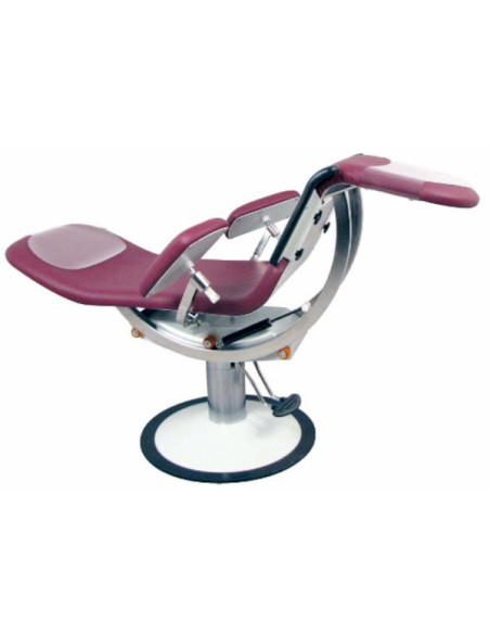 Fauteuil de soins DENEO hauteur fixe 50cm sans rotation charge max 200 kg /base circulaire