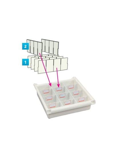 Cloison profondeur Agily 400x400 bac H:115mm pour kit cloisonnement