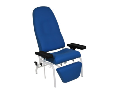 CAYEUX sampling chair – Synchronous backrest with leg support with gas cylinder – on glides