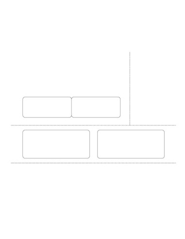 1000 Fiches suivi de patient UNIVERSELLE Sesam A4 - LWU4 1587 - 90g 2 étiqs 85x36 + 2 étiqs 62x26