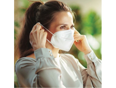 Masque respiratoire FFP2 à elastiques auriculaires VEVAG-blanc-bte 20 EN 149:2001+A1 : 2009FFP2NR   CE1463