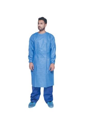 Blouses visiteurs taille L 115x140cm - carton de 10 poignet élastique, lien à nouer au cou et à la taille Blouses visiteurs taille L 115x140cm - carton de 10 poignet élastique, lien à nouer au cou et à la taille