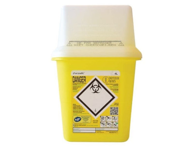 Sharpsafe needle container NF 4L  Compliant with the NFX 30-500 standard